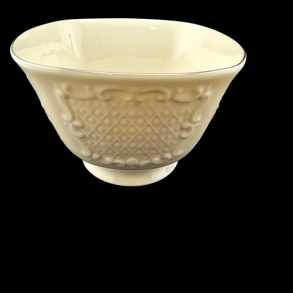 Lot of 3 Lenox Dish Hand-Decorated 24K Gold Textured Bowl & Shell-Inspired Vase - Picture 5 of 16